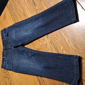 KUT FROM THE KLOTH 4 Womens JEANS BLUE LAUREN CROP STRAIGHT LEG Preowned Denim